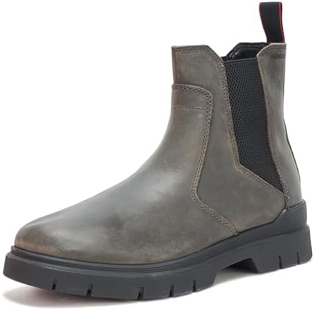 Amazon.com | HUGO Suede Side Zip Chelsea Boot, stone taupe, 7