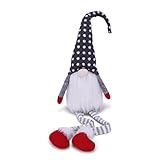 VIAME Handmade Christmas Gnome Decoration Swedish Santa Tomte Swedish Face Figurines Christmas Ornament - “32.6 Inches