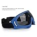 FREEHAWK® Protective BMX Eyewear Goggles with Adjustable Strap for Hunting Riding BMX Cycling Motorcycling Climbing and Shooting (Blue, Grey)