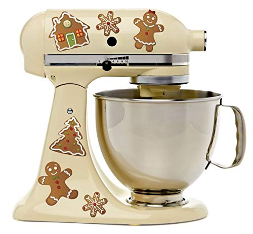 Gingerbread Men Cookie Assortment Christmas Holiday Kitchen Decal Kit Mixer Machine Art Wrap