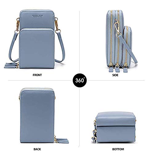 image for Valentoria Womens Small Leather Crossbody Phone Purse Shoulder Bag Tra