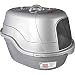 Nature's Miracle P-96952 Hooded Flip Top Litter Box, Oval, With Odor Control,Silver/Grey primary
