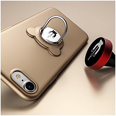 iphone6 6s plus Gold Protective PC Cover Case with Magnetic Finger Grip Ring Buckle Stand and Universal Magnetic Car Mount,iphone6 6s plus accessories(Gold, iphone6/6s plus)