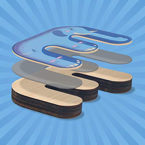 3 otters Alphabet Puzzles for Kids, Wooden Alphabet Puzzle Upper Case Letter and Learning Board Toy, for Kindergarten Toddlers & Preschools