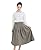 Women's Vintage British Scotland Sweet Pleated Plaid Mid-calf Long A-Line Skirts