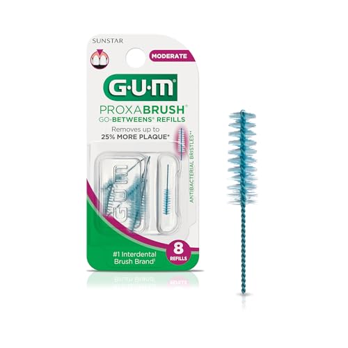 GUM Proxabrush Go-Betweens Moderate Refills, 8 Count