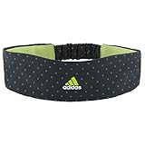 adidas Women's Climacool Hairband, Dark Grey/Solar Yellow, One Size
