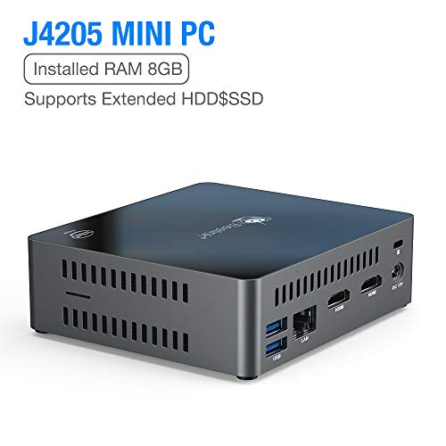 J4205 Mini PC Desktop 8G,Windows 10 64-bit/8GB/256GB,Intel Apollo Lake Pentium J4205 (up to 2.6GHz), Support 4K/Intel HD Graphics 505 4K Desktop Mini PC 1000Mbps/LAN 2.4+5.8GHz Dual Band WiFi