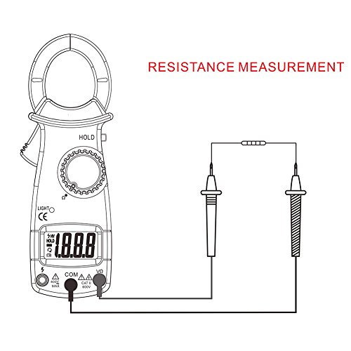 CactusAngui Portable Tester Mini Clamp Multimeter Fire Wire Identification Digital Ammeter Black - Thumbnail 6