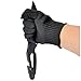 Lightingsky Black Cut Resistant Gloves Stainless Steel Wire Mesh Level 5 Protection (1 Pair, Black)