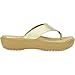 Crocs Womens A-leigh Brushed Metallic Flip Sandal - Gold