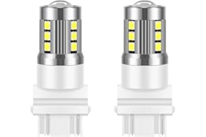 Mandark 3157 T25 LED Car Turn Signal Bulbs, 2PCS Super Bright Automotive Front Rear Blinker Light, Brighter Vehicle Marker Parking Lighting Accessories, Universal for SUV Sedan Truck (White)