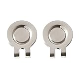 2 Cap Clip , Golf Cap Clip Ball Marker with Magnetic Golf Hat Clip , Sliver
