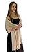 Shawls and Wraps for Evening Dresses - Sheer Bridal Womens Scarves for Prom, Wedding, Party, Bridal - Scarfs for Women with Fringe - Champagne Petal Rose