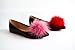 Detachable RED Feather Pom Pom Shoe Clips Set of 2