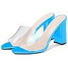 Eldof-Womens-High-Heel-Sandals4-inches-Block-Heel-with-Transparent-PVC-SandalsComfort-Backless-Party-Dress-Slippers-Blue-US-85