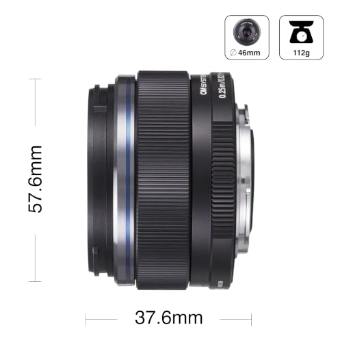 OM SYSTEM M.Zuiko Digital 17mm F1.8 II Fixed Lens Micro Four Thirds | Compact 112g wide angle lens for travel and scenery. F1.8 luminous aperture and 0.25m focusing distance.