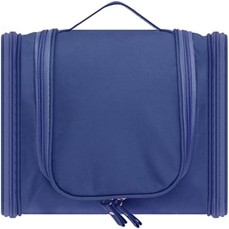 Less Like Hanging Carry Case Travel Tolietry Bag For Men and Women Toiletries Kit Organizer Bathroom Storage Cosmetic Bag For Cosmetic, Makeup, Shaving, Shampoo, Personal Items Navy