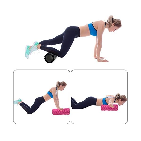 JetWOOT Foam roller,Ultra Lightweight Hollow Core Muscle Roller,Trigger Point Grid Sports Massager,Deep Tissue Muscle…