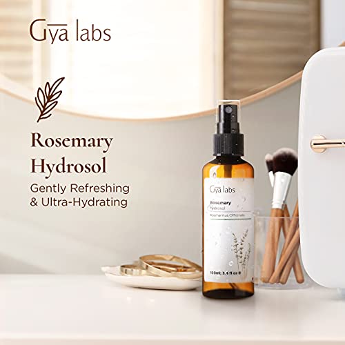 Gya Labs Rosemary Hydrosol For Hair Care and Focus Face Mist Spray to