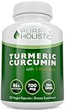 Turmeric Curcumin Capsules  100% MONEY BACK GUARANTEE  - with BioPerine Black Pepper Extract, Aids Absorption - Without This it Won't Work.120 Veggie 500mg Turmeric Supplement, 95% Curcuminoids