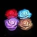 Acmee Battery-powered Color Changing LED Waterproof Floating Rose Flower Night Light Flameless Candle (Pack of 4)