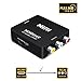 VAlinks 1080P HDMI to AV HDMI to 3RCA Composite CVBS Video Audio Converter Adapter HDMI 2 RCA Support PAL/NTSC for PC Laptop Xbox Blue-Ray PS4 PS3 HD TV STB VHS VCR Comb Camera DVD Color Box -Black