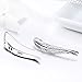 BAMOER Clip on Earrings Cute Black Earrings 925 Silver Ear Climber Earrings for Women Ear Crawler Earrings Sterling Silver