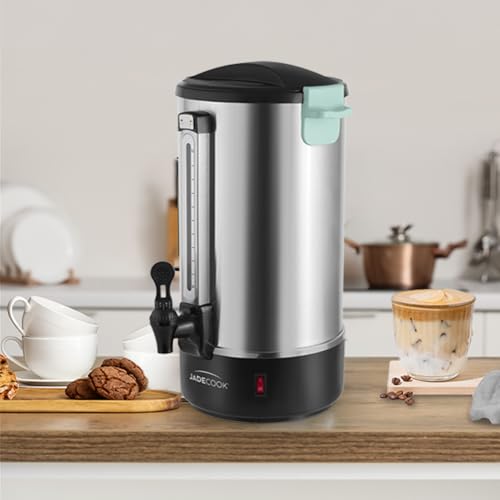 Homestyle Cafetera Percoladora de Acero Inoxidable Capacidad de 10L para 50 Tazas 120v con Medidor De Agua