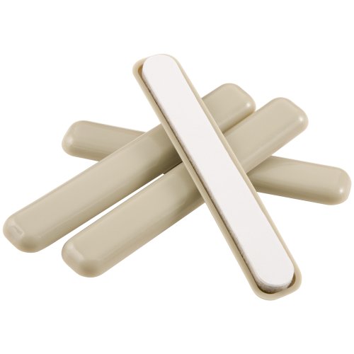 Super Sliders 1/2 x 4 Inch Self Stick Bar Furniture Sliders for Carpet or Durable Hard Surfaces, Beige, 4 Pack (4700595N) - Thumbnail 7