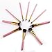 Ammiy 10PCS Professional Premium Kabuki Makeup Brush Set Pink Golden Kit With Case
