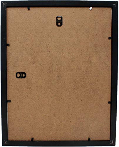 8.5x11 Black Gallery Display Shadow Box Frame with Linen Background - Includes Attached Hanging Hardware - Display Pictures, Trinkets, Tickets, Memories, and More! - Thumbnail 2