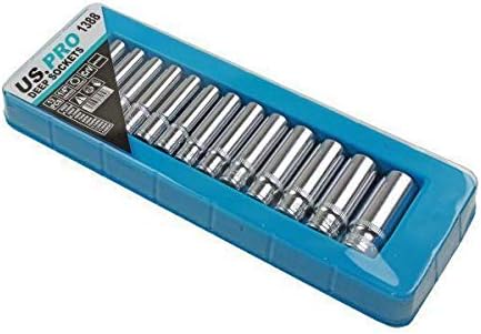 US PRO Professional 13 Piece 1/4" Single Hex Deep Socket Set 4-14mm B1388, Variety Pack - Image 4