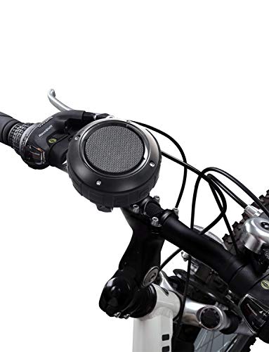 Outdoor Waterproof Bluetooth Speaker,Kunodi Wireless Portable Shower Travel Bike Speaker with Subwoofer, Enhanced Bass, Built in Mic for Bicycle Riding, Sports, Pool, Beach, Hiking (Black & Bracket)