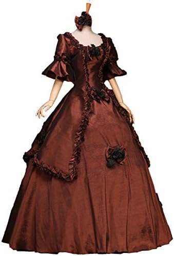 XNAIHUAFEI Women's 18th Century Brown Costumes Medieval Size US 16