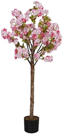 人工観葉植物 桜人工樹木シミュレーション植物盆栽ホームデコレーションリビングルームホテルの装飾フェイクツリー 人工木 偽の木 送料無料新品 シ Color Pink