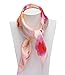 100% Silk Scarf Neckerchief Small Square Print Scarves Women (Ink Floral Beige)
