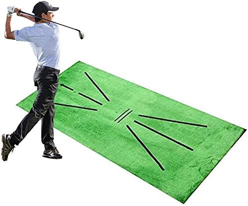 FOHYLOY Golf Training Mat, Swing Detection Batting Mini Golf Practice Training Aid Game Mat Gift, Portable Golf Training Turf Mat for Home Office Outdoor Use