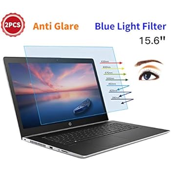 (2PCS Pack) 15.6 inch Laptop Screen Protector -Blue Light and Anti Glare Filter for HP Envy X360 15.6 inch/Pavilion 15.6/ProBook 15.6/EliteBook 15.6/OMEN 15, Eye Protection Computer Monitor Protector