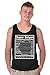 Brisco Brands Super Saiyan Nutrition Label Funny Dragon Ball Z Tank Top Shirt, Black, X-Large