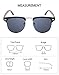 TIJN Semi Rimless Sunglasses for Women Men Polarized Classic Half Frame Sun Glasses