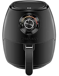 Chefman TurboFry 3.5 Liter/3.6 Quart Air Fryer Oven w/Dishwasher Safe Basket and Dual Control Temperature, 60 Minute Timer & 15 Cup Capacity, BPA-Free, Matte Black, Healthy Frying Cookbook Included