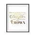 FOLE INC Motivational Wall Art Quotes - Inspirational Gold Foil Print Posters - Whenever You Feel Overwhelmed Remember Whose Daughter - 8X10 in