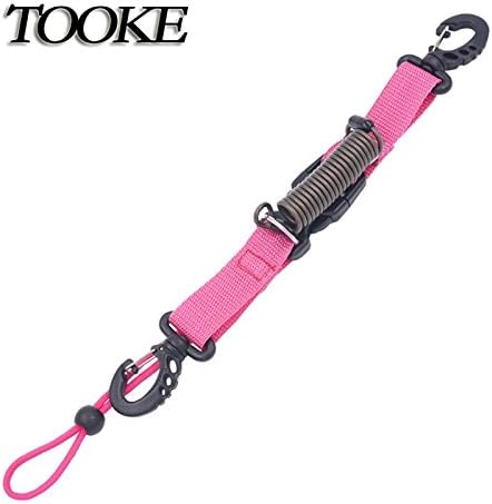 Scuba Diving Snappy Coil Springs Camera Lanyard Spiral with Ring Dive for Underwater Housing Flashlight Torch