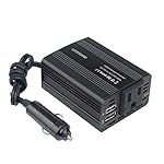 UCERAMI Car Inverter 150W DC 12V to 110V AC Outlet Car Adapter Converter with Smart USB Charging
