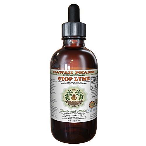 STOP LYME Glycerite, Natural Herbal ALCOHOL-FREE Liquid Extract, Made in USA, Hawaii Pharm trusted brand, Herbal Supplement 2 oz