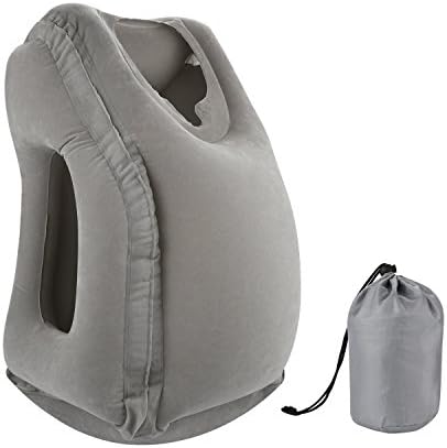 Letite Travel Inflatable Pillow, Ergonomic and Portable Head Neck Rest Pillow,Air Pillow for Airplanes, Cars, Buses, Trains, Office Napping, Camping