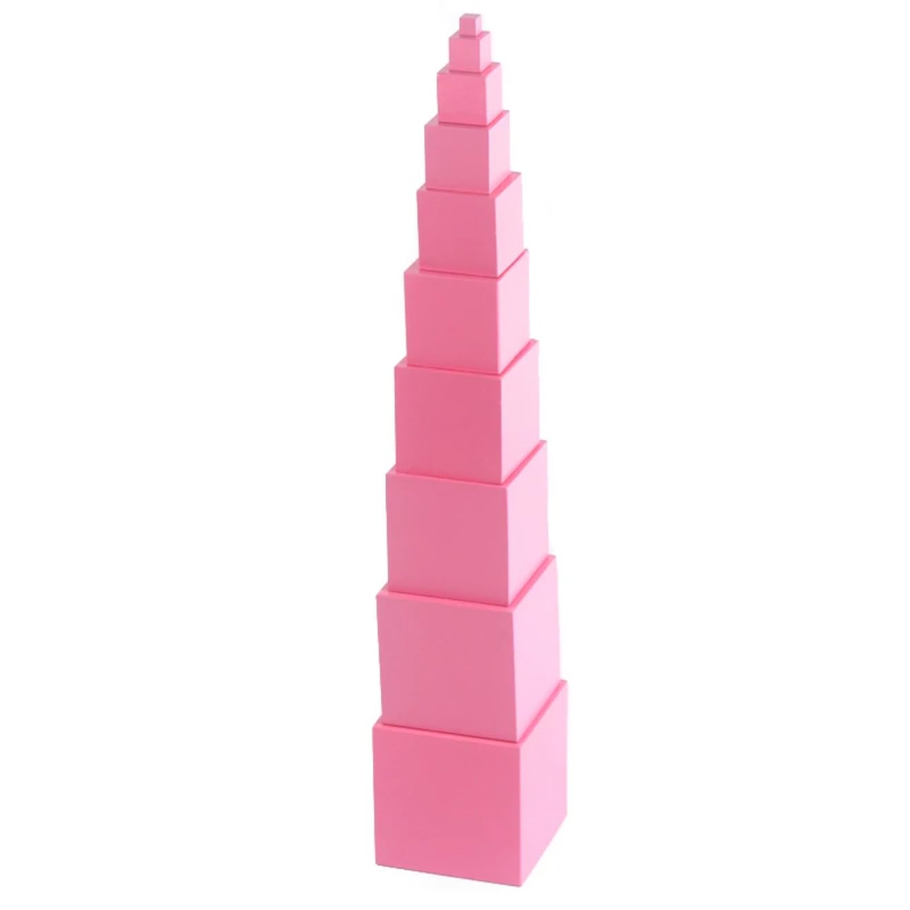 Photo 1 of danni Montessori Kids Wood Math Toy Pink Tower Solid Wood Cube 0.7-7CM Early Preschool Educational Toys Christmas Children Day Gifts