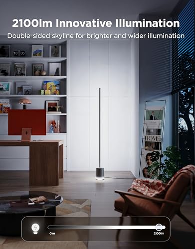 Govee Floor Lamp 3 with Luminblend+ Technology, 2100lm Standing Lamp, Work with Matter,1000K-10000K Modern Floor Lamps for Living Room, Bedroom, Office, Corner Lamp with Dynamic Scenes, DaySync