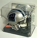 Mini Football Helmet Display Case with Black Base & Mirror Back